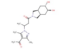 1-(1-{3-[(3aR*,5S*,6S*,7aS*)-5,6-dihydroxyoctahydro-2H-isoindol-2-yl]-1-methyl-3-oxopropyl}-3,5-dimethyl-1H-pyrazol-4-yl)ethanone