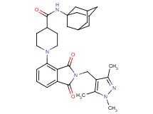 N-1-adamantyl-1-{1,3-dioxo-2-[(1,3,5-trimethyl-1H-pyrazol-4-yl)methyl]-2,3-dihydro-1H-isoindol-4-yl}-4-piperidinecarboxamide