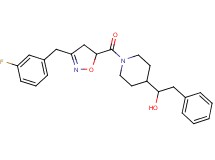 1-(1-{[3-(3-fluorobenzyl)-4,5-dihydro-5-isoxazolyl]carbonyl}-4-piperidinyl)-2-phenylethanol