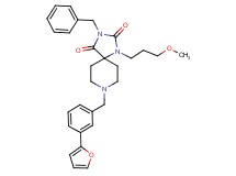 3-benzyl-8-[3-(2-furyl)benzyl]-1-(3-methoxypropyl)-1,3,8-triazaspiro[4.5]decane-2,4-dione