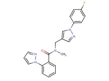 N-{[1-(4-fluorophenyl)-1H-pyrazol-4-yl]methyl}-N-methyl-2-(1H-pyrazol-1-yl)benzamide