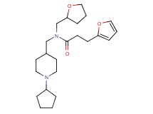 N-[(1-cyclopentyl-4-piperidinyl)methyl]-3-(2-furyl)-N-(tetrahydro-2-furanylmethyl)propanamide