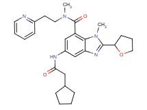 5-[(cyclopentylacetyl)amino]-N,1-dimethyl-N-[2-(2-pyridinyl)ethyl]-2-(tetrahydro-2-furanyl)-1H-benzimidazole-7-carboxamide