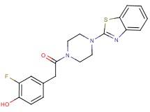 4-{2-[4-(1,3-benzothiazol-2-yl)-1-piperazinyl]-2-oxoethyl}-2-fluorophenol