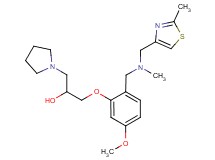 1-[5-methoxy-2-({methyl[(2-methyl-1,3-thiazol-4-yl)methyl]amino}methyl)phenoxy]-3-(1-pyrrolidinyl)-2-propanol