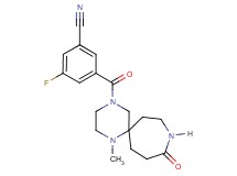3-fluoro-5-[(1-methyl-10-oxo-1,4,9-triazaspiro[5.6]dodec-4-yl)carbonyl]benzonitrile