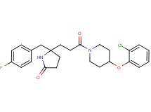 5-{3-[4-(2-chlorophenoxy)-1-piperidinyl]-3-oxopropyl}-5-(4-fluorobenzyl)-2-pyrrolidinone