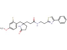 3-[2-(2-fluoro-4-methoxybenzyl)-5-oxo-2-pyrrolidinyl]-N-[2-(4-phenyl-1,3-thiazol-2-yl)ethyl]propanamide
