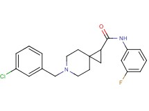 6-(3-chlorobenzyl)-N-(3-fluorophenyl)-6-azaspiro[2.5]octane-1-carboxamide