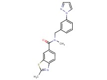 N,2-dimethyl-N-[3-(1H-pyrazol-1-yl)benzyl]-1,3-benzothiazole-6-carboxamide