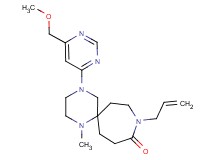 9-allyl-4-[6-(methoxymethyl)-4-pyrimidinyl]-1-methyl-1,4,9-triazaspiro[5.6]dodecan-10-one