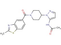 N-(1-{1-[(2-methyl-1,3-benzothiazol-5-yl)carbonyl]-4-piperidinyl}-1H-pyrazol-5-yl)acetamide