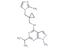 6-isopropyl-1-methyl-N-({1-[(2-methyl-1H-imidazol-1-yl)methyl]cyclopropyl}methyl)-1H-pyrazolo[3,4-d]pyrimidin-4-amine