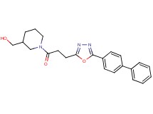 (1-{3-[5-(4-biphenylyl)-1,3,4-oxadiazol-2-yl]propanoyl}-3-piperidinyl)methanol