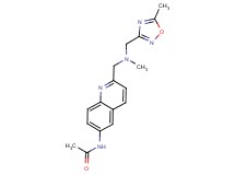 N-[2-({methyl[(5-methyl-1,2,4-oxadiazol-3-yl)methyl]amino}methyl)quinolin-6-yl]acetamide