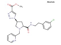 methyl 1-[(3S,5S)-5-({[2-(3-chlorophenyl)ethyl]amino}carbonyl)-1-(2-pyridinylmethyl)-3-pyrrolidinyl]-1H-1,2,3-triazole-4-carboxylate