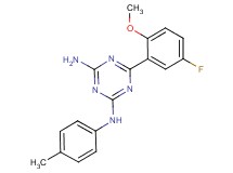 6-(5-fluoro-2-methoxyphenyl)-N-(4-methylphenyl)-1,3,5-triazine-2,4-diamine