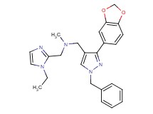 1-[3-(1,3-benzodioxol-5-yl)-1-benzyl-1H-pyrazol-4-yl]-N-[(1-ethyl-1H-imidazol-2-yl)methyl]-N-methylmethanamine