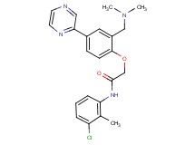 N-(3-chloro-2-methylphenyl)-2-[2-[(dimethylamino)methyl]-4-(2-pyrazinyl)phenoxy]acetamide