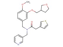 N-[4-methoxy-3-(tetrahydro-3-furanylmethoxy)benzyl]-N-(3-pyridinylmethyl)-2-(3-thienyl)acetamide
