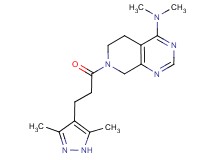 7-[3-(3,5-dimethyl-1H-pyrazol-4-yl)propanoyl]-N,N-dimethyl-5,6,7,8-tetrahydropyrido[3,4-d]pyrimidin-4-amine
