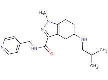 5-(isobutylamino)-1-methyl-N-(4-pyridinylmethyl)-4,5,6,7-tetrahydro-1H-indazole-3-carboxamide