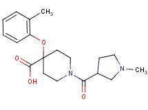 4-(2-methylphenoxy)-1-[(1-methylpyrrolidin-3-yl)carbonyl]piperidine-4-carboxylic acid