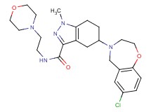 5-(7-chloro-2,3-dihydro-1,4-benzoxazepin-4(5H)-yl)-1-methyl-N-[2-(4-morpholinyl)ethyl]-4,5,6,7-tetrahydro-1H-indazole-3-carboxamide