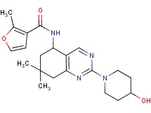 N-[2-(4-hydroxy-1-piperidinyl)-7,7-dimethyl-5,6,7,8-tetrahydro-5-quinazolinyl]-2-methyl-3-furamide