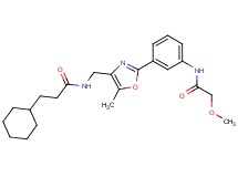 3-cyclohexyl-N-[(2-{3-[(methoxyacetyl)amino]phenyl}-5-methyl-1,3-oxazol-4-yl)methyl]propanamide