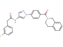 N-{1-[4-(3,4-dihydro-2(1H)-isoquinolinylcarbonyl)phenyl]-1H-pyrazol-4-yl}-2-(3-fluorophenyl)acetamide