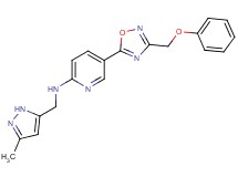 N-[(3-methyl-1H-pyrazol-5-yl)methyl]-5-[3-(phenoxymethyl)-1,2,4-oxadiazol-5-yl]-2-pyridinamine