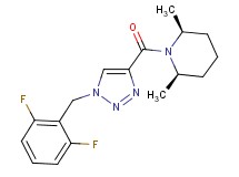 (2R*,6S*)-1-{[1-(2,6-difluorobenzyl)-1H-1,2,3-triazol-4-yl]carbonyl}-2,6-dimethylpiperidine