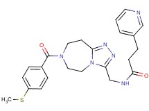 N-({7-[4-(methylthio)benzoyl]-6,7,8,9-tetrahydro-5H-[1,2,4]triazolo[4,3-d][1,4]diazepin-3-yl}methyl)-3-(3-pyridinyl)propanamide