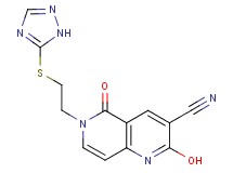 2-hydroxy-5-oxo-6-[2-(1H-1,2,4-triazol-5-ylthio)ethyl]-5,6-dihydro-1,6-naphthyridine-3-carbonitrile