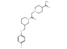 1-(2-{3-[(4-fluorophenoxy)methyl]-1-piperidinyl}-2-oxoethyl)-4-piperidinecarboxamide