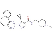 5-cyclopropyl-1-(6,7-dihydro-5H-benzo[6,7]cyclohepta[1,2-d]pyrimidin-2-yl)-N-[(1-methyl-4-piperidinyl)methyl]-1H-pyrazole-4-carboxamide
