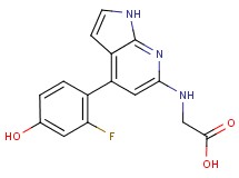 {[4-(2-fluoro-4-hydroxyphenyl)-1H-pyrrolo[2,3-b]pyridin-6-yl]amino}acetic acid