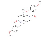(4aR*,8aS*)-6-(2,5-dimethoxybenzoyl)-1-(4-methoxybenzyl)octahydro-1,6-naphthyridin-2(1H)-one