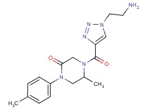 4-{[1-(2-aminoethyl)-1H-1,2,3-triazol-4-yl]carbonyl}-5-methyl-1-(4-methylphenyl)-2-piperazinone
