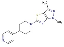 1,3-dimethyl-5-(4-pyridin-4-ylpiperidin-1-yl)-1H-pyrazolo[3,4-d][1,3]thiazole