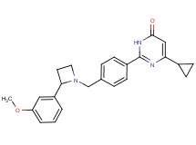 6-cyclopropyl-2-(4-{[2-(3-methoxyphenyl)azetidin-1-yl]methyl}phenyl)pyrimidin-4(3H)-one