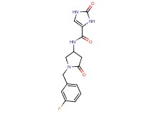 N-[1-(3-fluorobenzyl)-5-oxopyrrolidin-3-yl]-2-oxo-2,3-dihydro-1H-imidazole-4-carboxamide