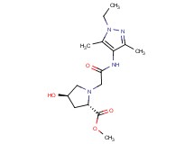methyl (2S*,4R*)-1-{2-[(1-ethyl-3,5-dimethyl-1H-pyrazol-4-yl)amino]-2-oxoethyl}-4-hydroxypyrrolidine-2-carboxylate