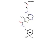 N-{2-[(1R,5S)-6,6-dimethylbicyclo[3.1.1]hept-2-en-2-yl]ethyl}-4-[(2-methoxyethyl)amino]-5-methylthieno[2,3-d]pyrimidine-6-carboxamide