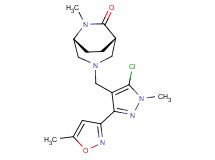 (1S*,5R*)-3-{[5-chloro-1-methyl-3-(5-methylisoxazol-3-yl)-1H-pyrazol-4-yl]methyl}-6-methyl-3,6-diazabicyclo[3.2.2]nonan-7-one