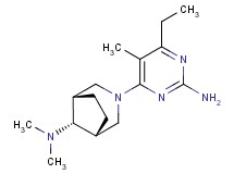(8-syn)-3-(2-amino-6-ethyl-5-methylpyrimidin-4-yl)-N,N-dimethyl-3-azabicyclo[3.2.1]octan-8-amine