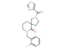 7-(2-fluorobenzyl)-2-(1,3-thiazol-4-ylcarbonyl)-2,7-diazaspiro[4.5]decan-6-one
