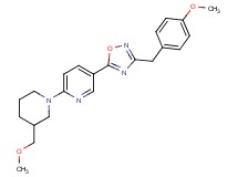 5-[3-(4-methoxybenzyl)-1,2,4-oxadiazol-5-yl]-2-[3-(methoxymethyl)-1-piperidinyl]pyridine
