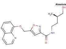 N-[(3R)-4-hydroxy-3-methylbutyl]-5-[(quinolin-8-yloxy)methyl]isoxazole-3-carboxamide